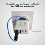 Adaptateur de mise à la terre pour chargeur multi-sorties USB-A – Image 2